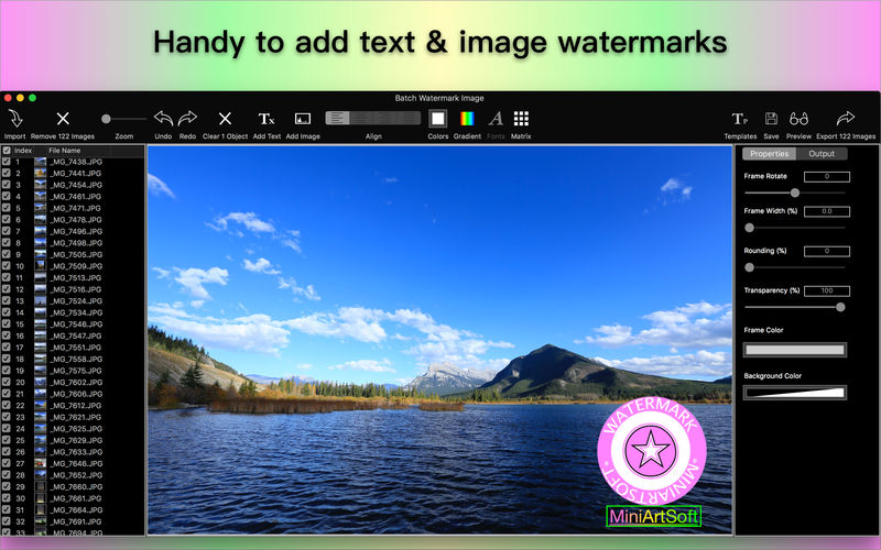 Photo sign – batch watermark 2.1.4 software